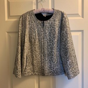 Chico’s snakeskin jacket